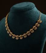 American diamond necklace set with intricate motifs