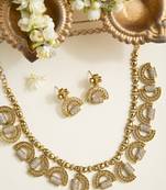 Gold and American Diamond Necklace Set