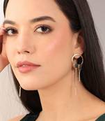 Labrodarite statement drop earring