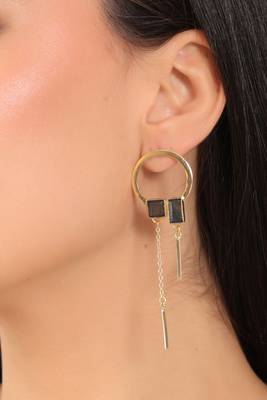 Labrodarite statement drop earring 3
