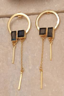 Labrodarite statement drop earring 4