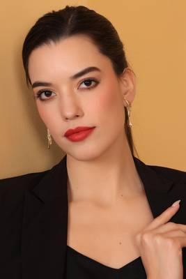 Artistic gold statement earring 1