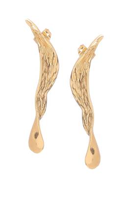 Artistic gold statement earring 4
