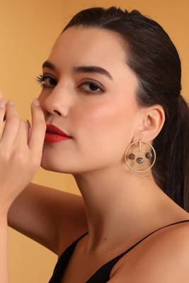 Labrodarite tree of life earring 2