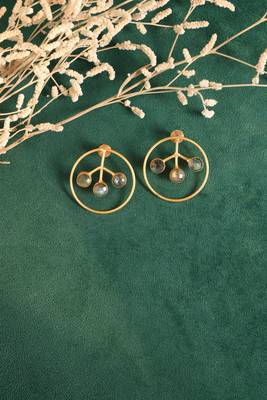 Labrodarite tree of life earring 5