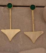 Green onyx egyptian long earring