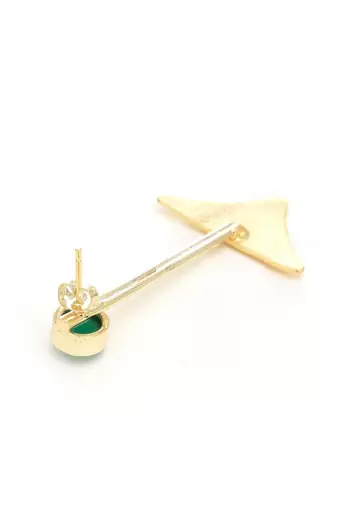 Green onyx egyptian long earring