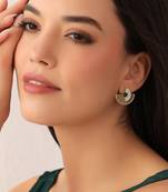 Green onyx egyptian earring