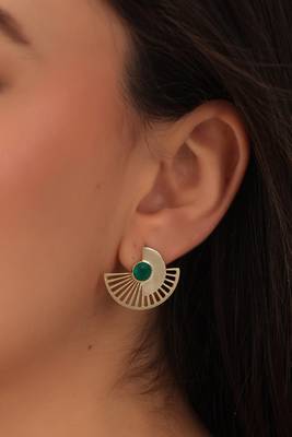 Green onyx egyptian earring 3