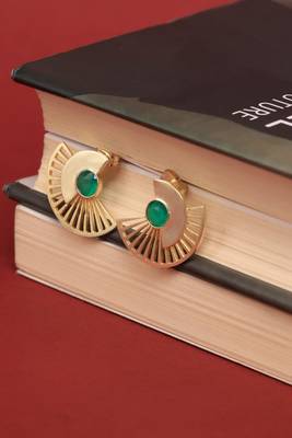 Green onyx egyptian earring 4
