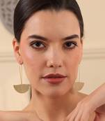 Bold gold open hoop earring