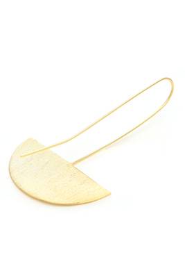 Bold gold open hoop earring 5