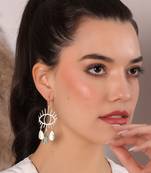 Evil eye drop earring
