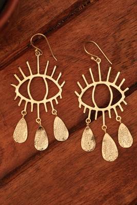 Evil eye drop earring 3