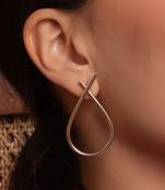 Gold half infinity earring