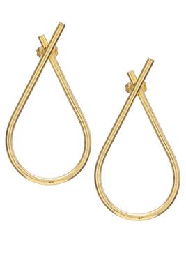 Gold half infinity earring 5