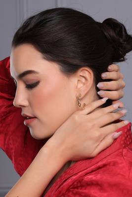 Nautical rope hoop earrings 1