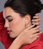 Nautical rope hoop earrings