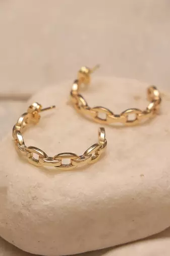 Nautical rope hoop earrings
