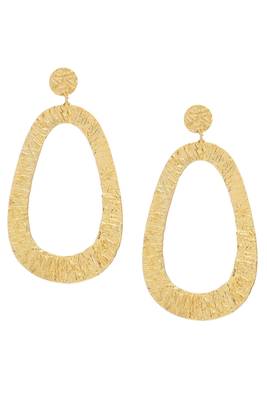 Textured matt gold danglers 5
