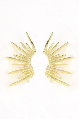 gold sun rays climber stud earring 4