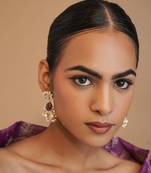 Noor crescent earrings- amethyst