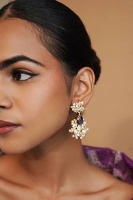 Noor crescent earrings- amethyst 3