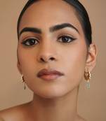 Majestic gold emerald drop earrings