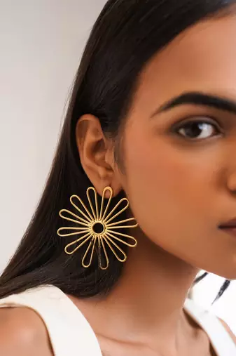 Statement flower studs