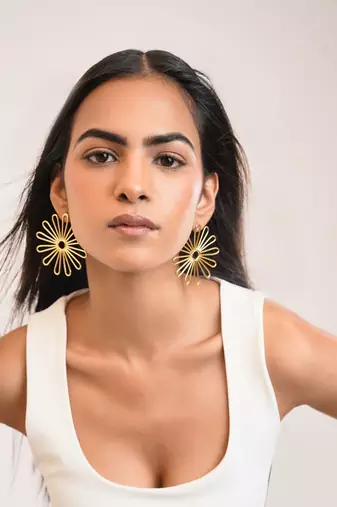 Statement flower studs