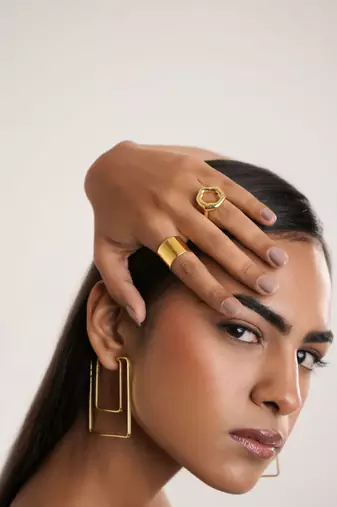 Statement square hoops