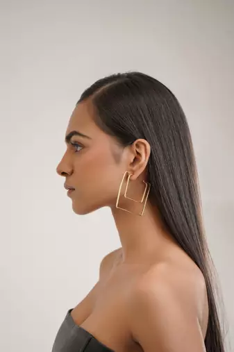 Statement square hoops
