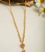Gold Chain with American Diamond Pendant