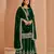 Dark green premium georgette embroidered salwar suit