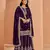 Purple premium georgette embroidered salwar suit