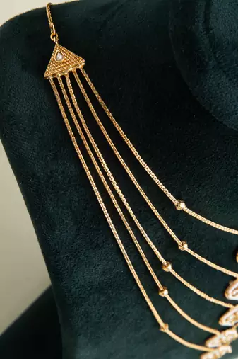Elegant Gold Long Layer Chain with Round Pendant