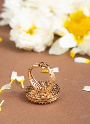 Kundan and american diamond stone ring 3