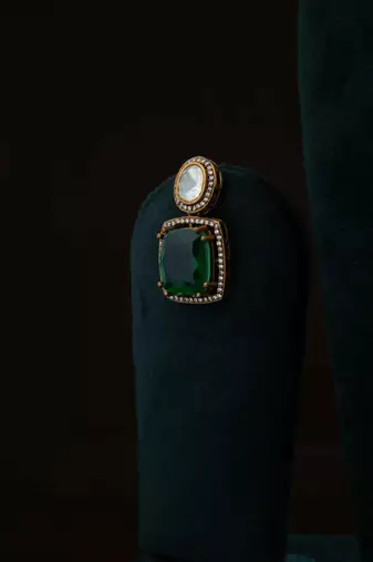 Royal Kundan & Green Stone Choker Necklace Set