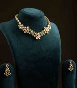 Kundan Necklace Set with Green Stones