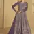Mauve embroidered georgette anarkali salwar suit