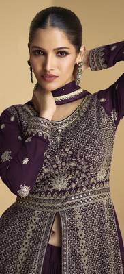 Purple Georgette Anarkali Salwar Suit 2
