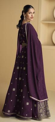 Purple Georgette Anarkali Salwar Suit 3