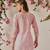Hand embroidered pink cotton lucknowi chikankari kurti