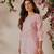 Hand embroidered pink cotton lucknowi chikankari kurti