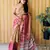 Gold-Maroon Printed Handloom Sarees