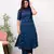 Jaipuri pure cotton blue a-line casual coord set