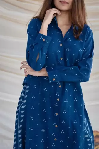 Jaipuri  beautiful dabu print beautiful new style kurta with palazzo set