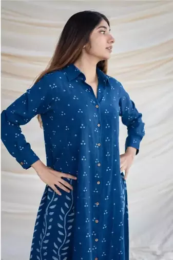 Jaipuri  beautiful dabu print beautiful new style kurta with palazzo set