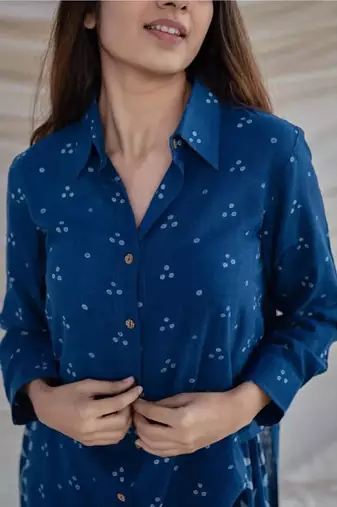 Jaipuri  beautiful dabu print beautiful new style kurta with palazzo set