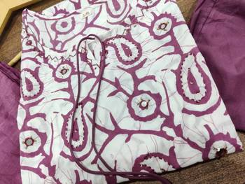 Jaipuri pink cotton  kurta & pant with dupatta 5